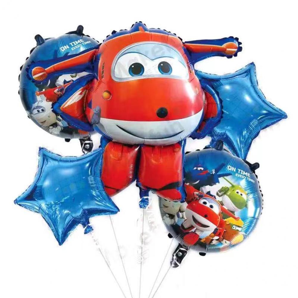 Foil Balloon Set Super Wings (5PCS)