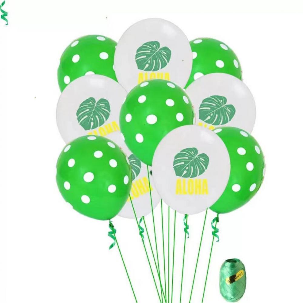 12 Inch Printed Balloon Turtle Leaf Set (10PCS)