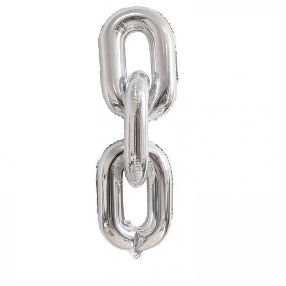 22 Inch Chain Foil Balloon Single Chain Sliver (1 Piece)