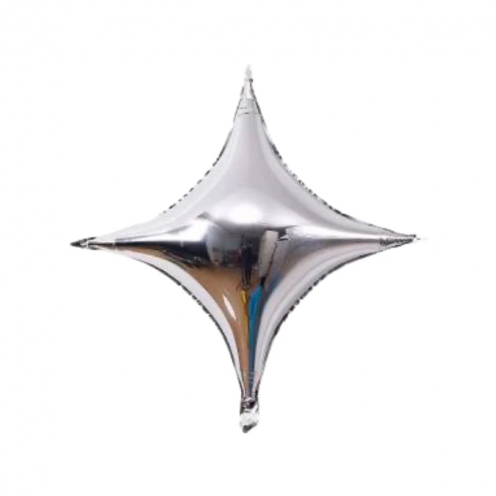 18 Inch Foil Balloon Star Shape Sliver