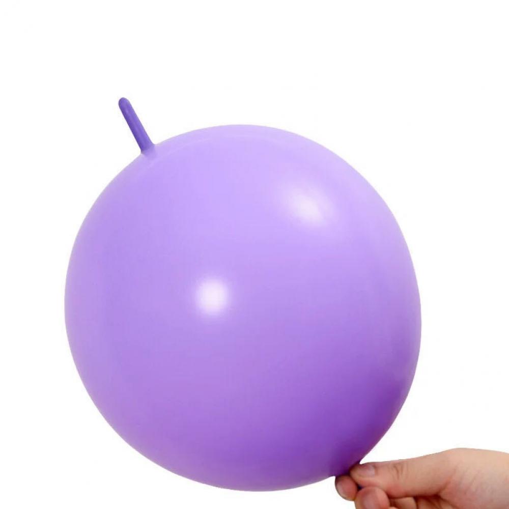 10 Inch Link Tail Latex Balloons Purple (10PCS)