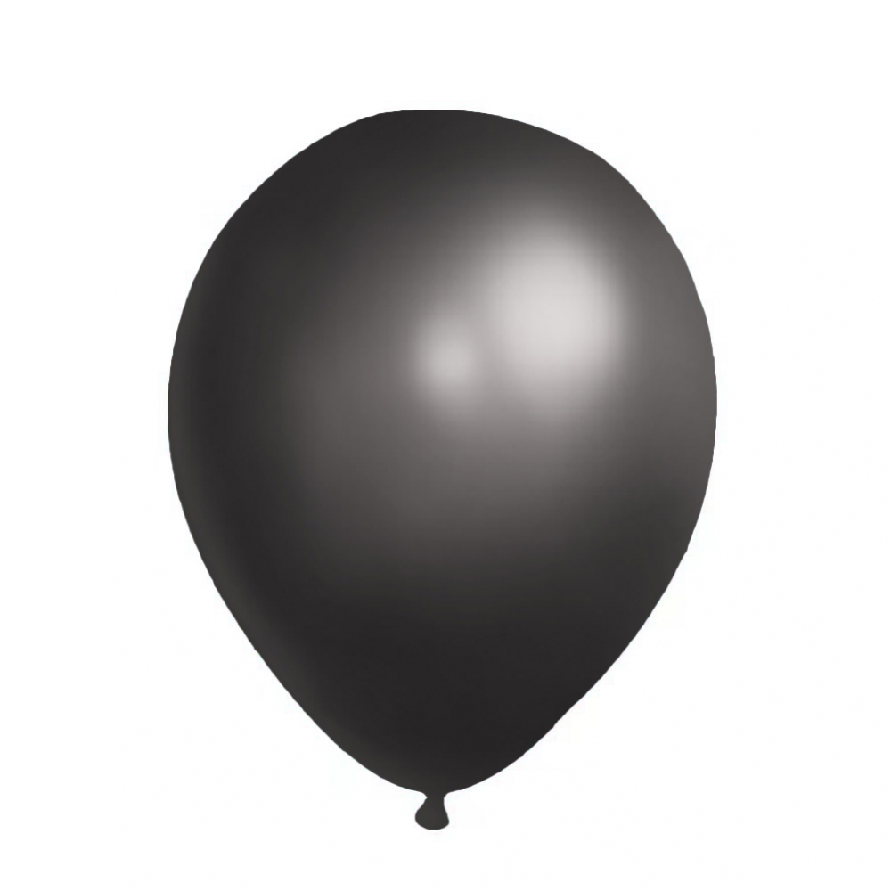 5 Inch Pearl Latex Balloon Black  (10PCS)