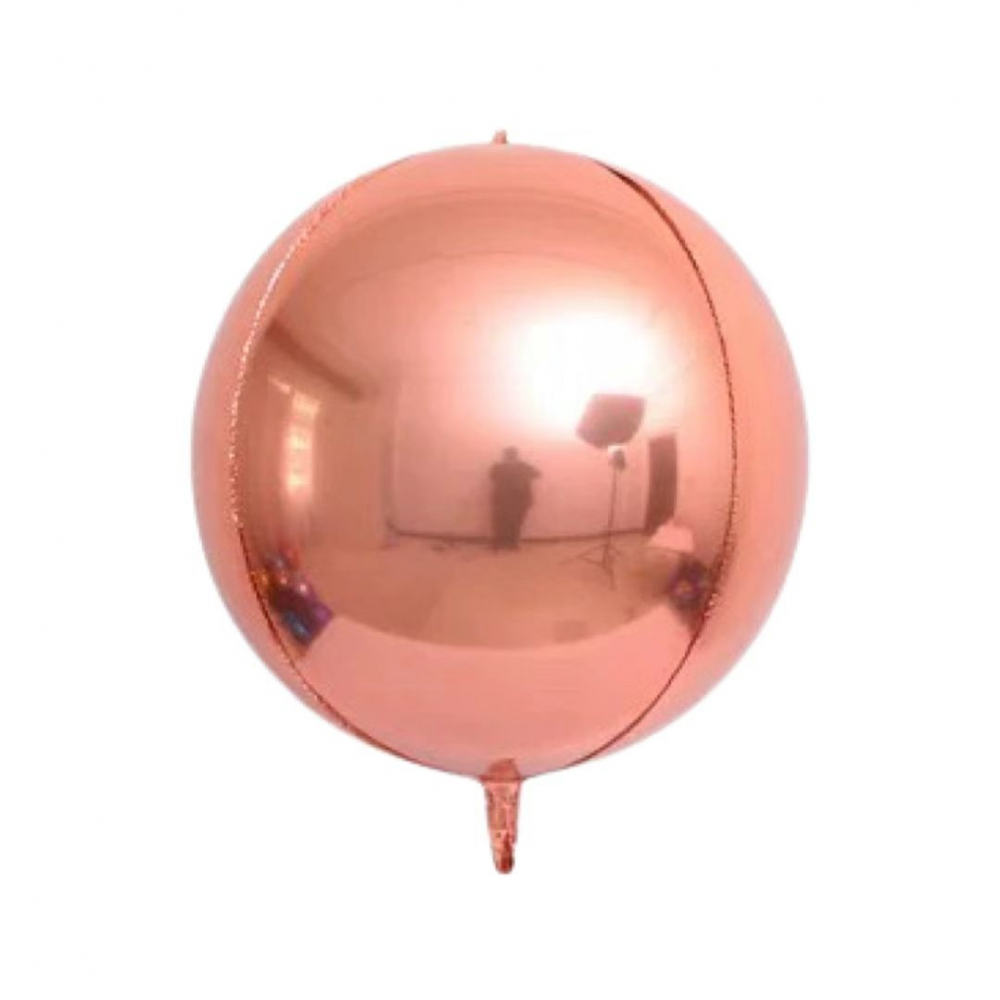 22 Inch 4D Round Sphere Shape Foil Balloon Rose Gold (1PCS)