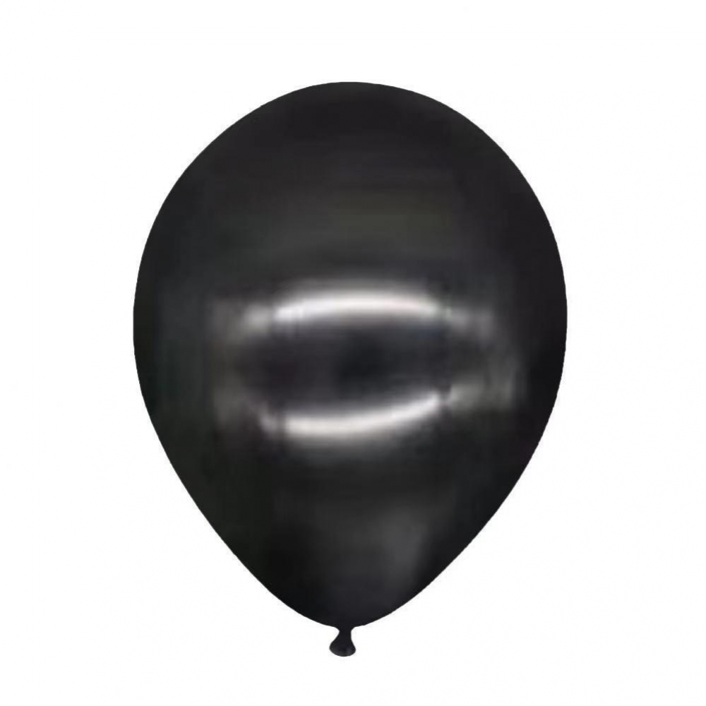 5 Inch Pearl Latex Balloon Black  (10PCS)