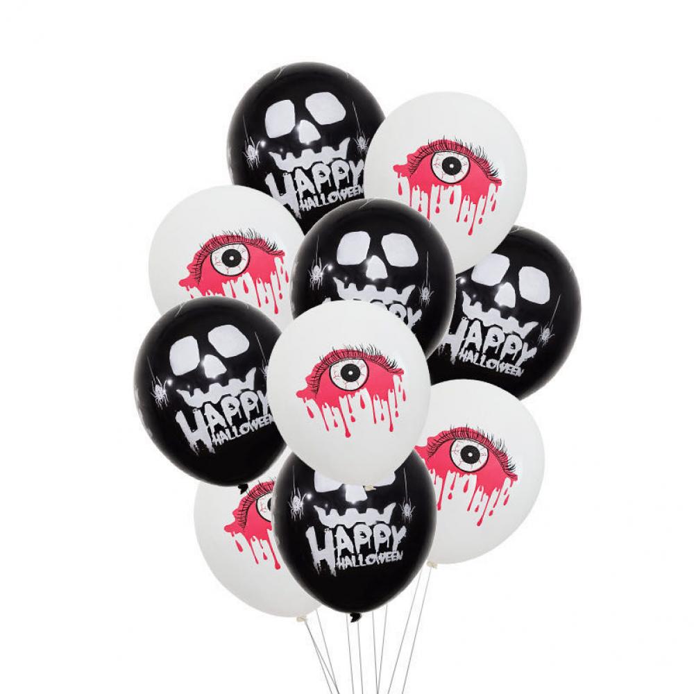 12 Inch Halloween Printed Balloon Set (10 PCS)