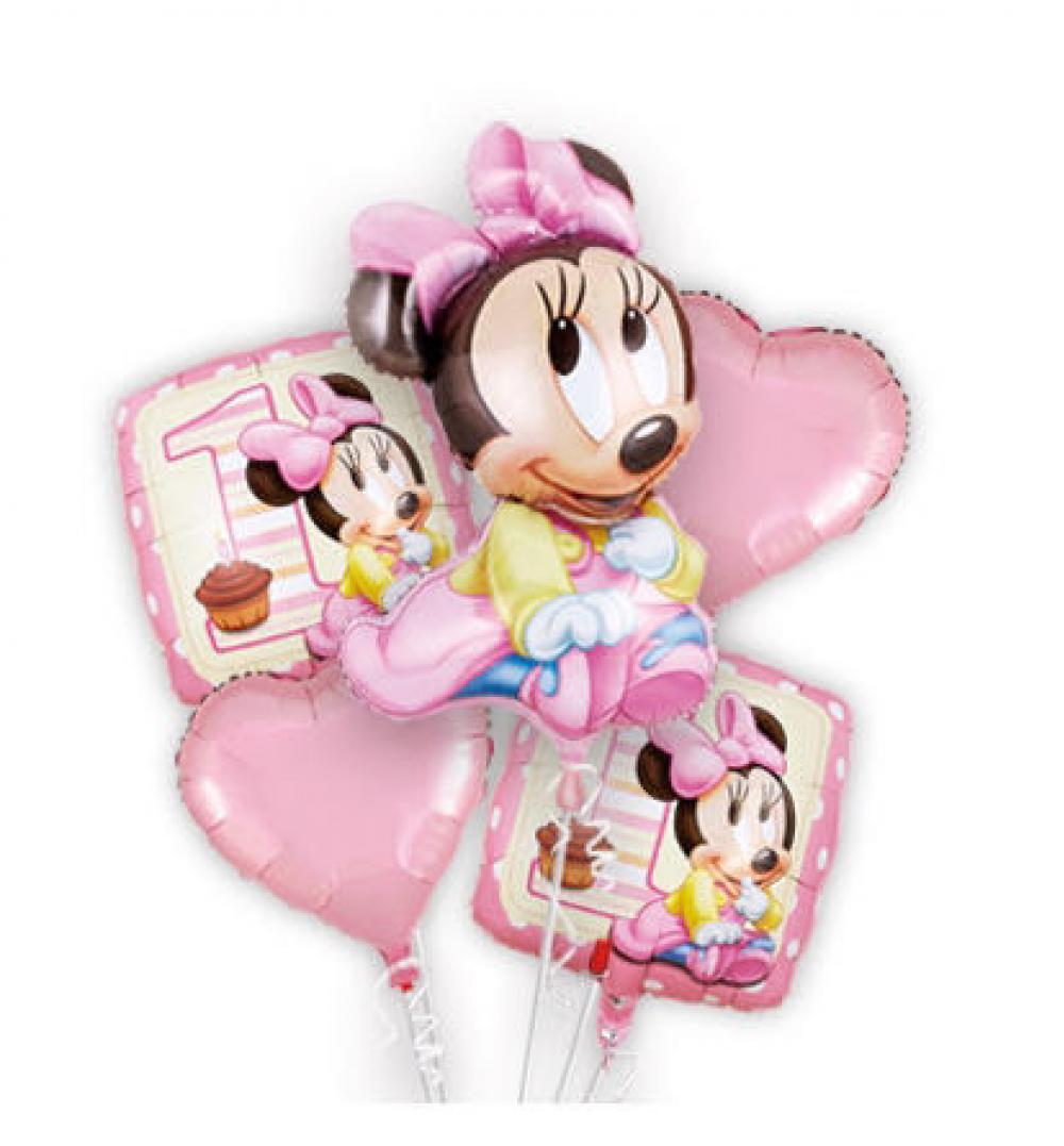 Minnie Mouse Foil Balloon Set Pink (5PCS)