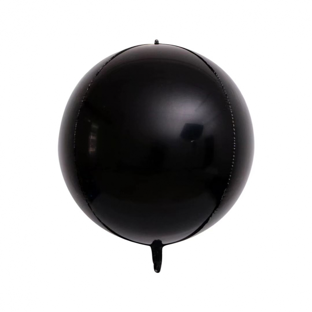 18 Inch 4D Round Sphere Shape Foil Balloon Black  (1PCS)