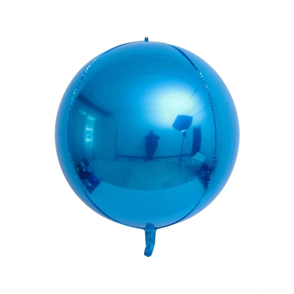 18 Inch 4D Round Sphere Shape Foil Balloon Blue (1PCS)