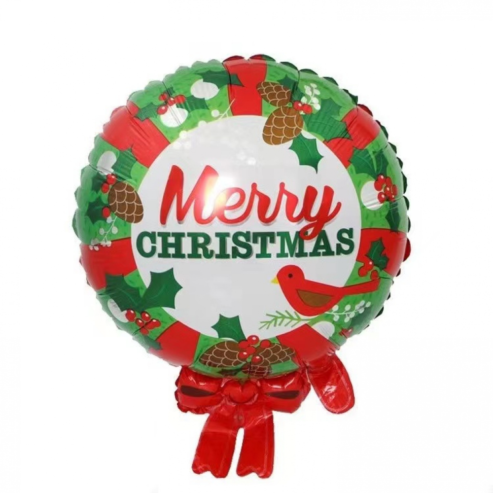 Foil Balloon Christmas Wreath