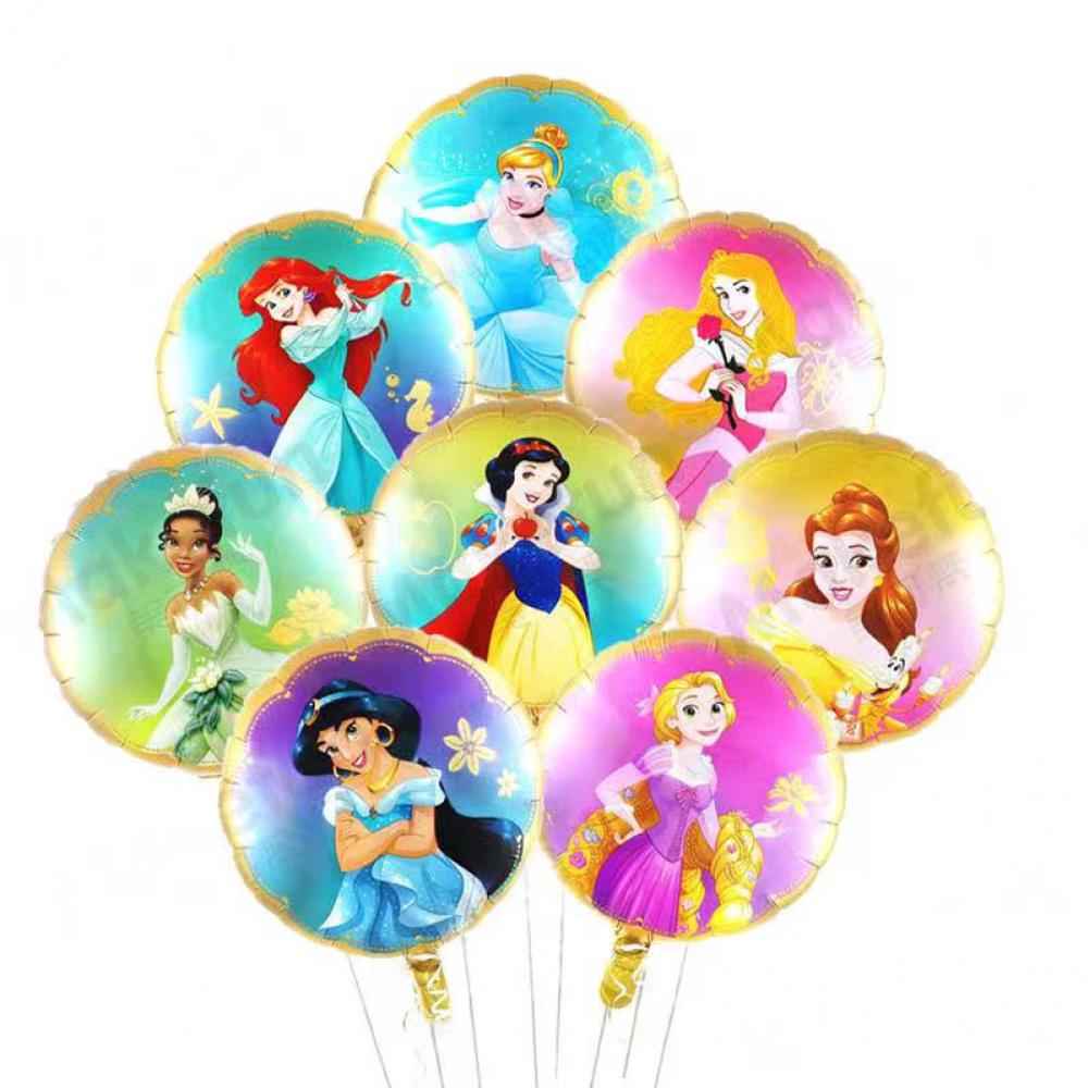 Foil Balloon Set Princess (8PCS)