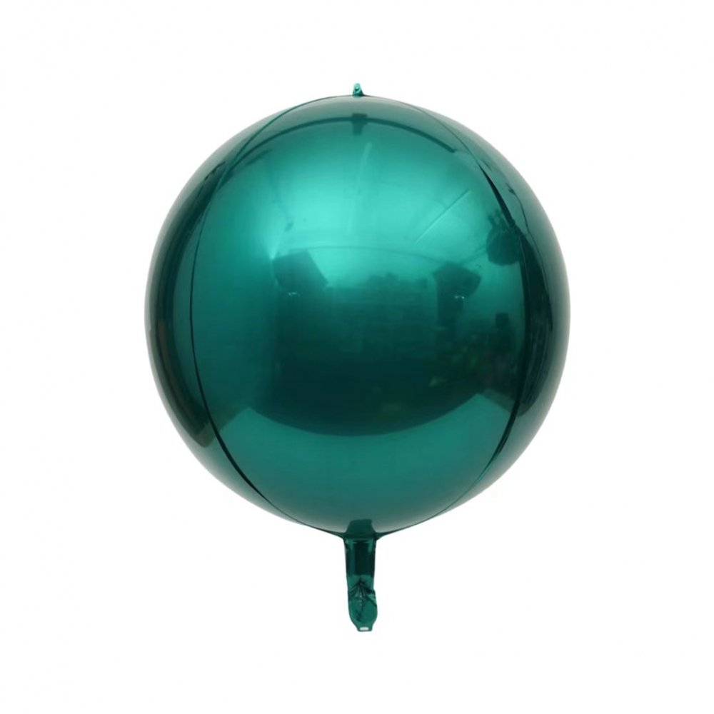 22 Inch 4D Round Sphere Shape Foil Balloon Dark Green (1PCS)