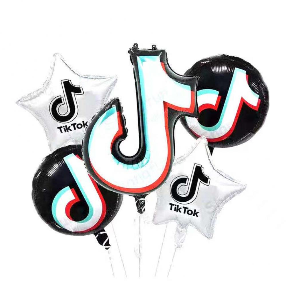 Foil Balloon Set Tik Tok (5PCS)