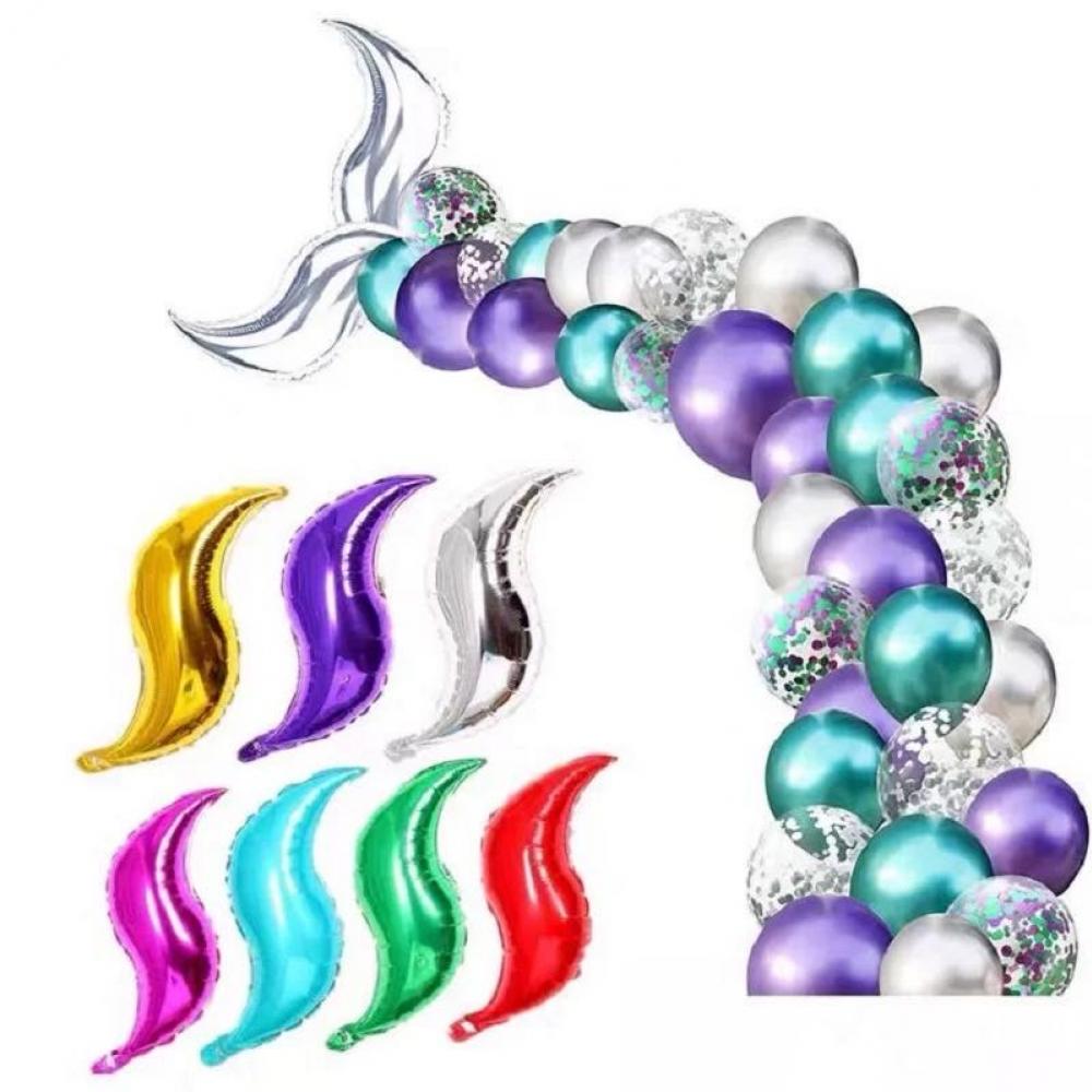 24 Inch Foil Balloon Mermaid Tail Sliver