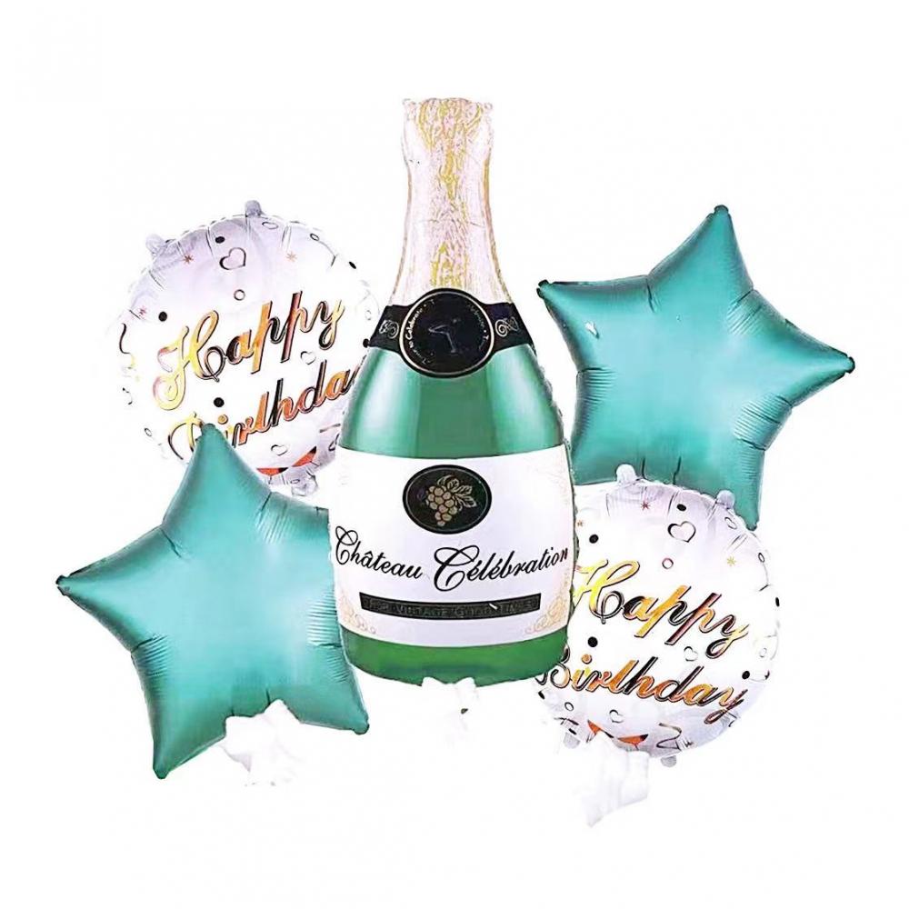 Foil Balloon Set Champagne (5PCS)