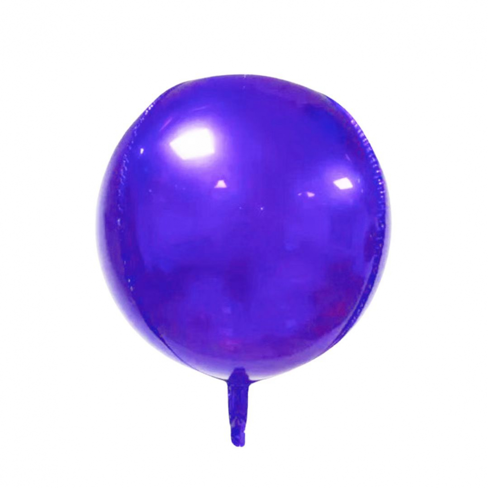 18 Inch 4D Round Sphere Shape Foil Balloon Purple (1PCS)