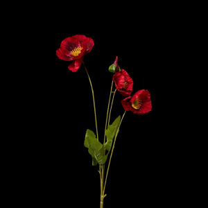 Artificial Flower Poppy Red