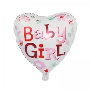 Foil Balloon Heart Shape Baby Girl