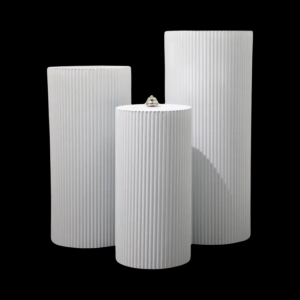 Wave Plinth Set White  ( 3PCS)