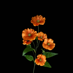 Artificial Flower Camellia Orange