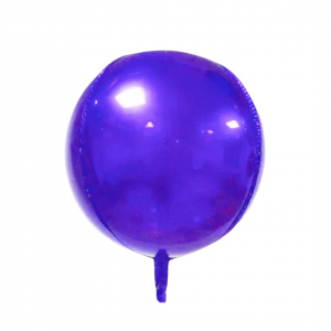 22 Inch 4D Round Sphere Shape Foil Balloon Purple (1PCS)