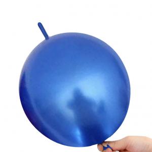 10 Inch chrome Link Tail Balloons Chrome Blue (10PCS)