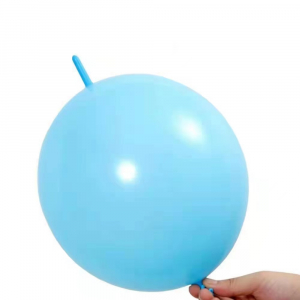 10 Inch Link Tail Latex Balloons Sky Blue (100PCS)