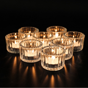 Glass Candle Holders Set (4pcs)