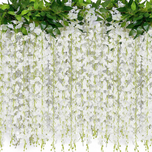 Artificial Wisteria Vine White 1.8m (1pc)