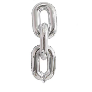 22 Inch Chain Foil Balloon Single Chain Sliver (1 Piece)