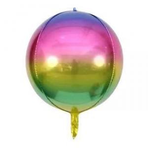 22 Inch 4D Rainbow Gradient Round Shape Foil Balloon (1PCS)