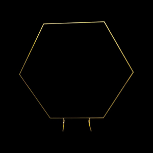 Hexagon Arch Stand Shinne Gold (1.8meter)