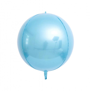 10 Inch 4D Round Sphere Shape Foil Balloon Baby Blue  (1PCS)