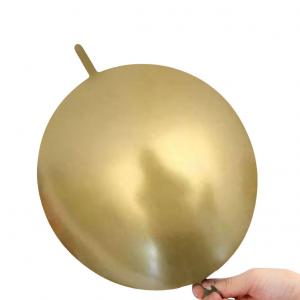 10 Inch chrome Link Tail Balloons Chrome Gold (100PCS)