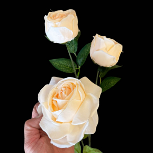 Artificial Flower Round Rose Champange