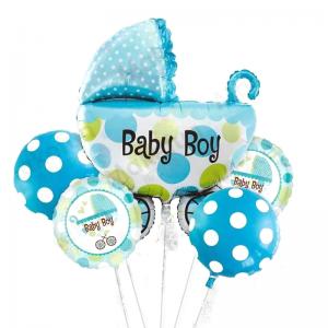 Foil Balloon Set Baby Chair Blue (5PCS)