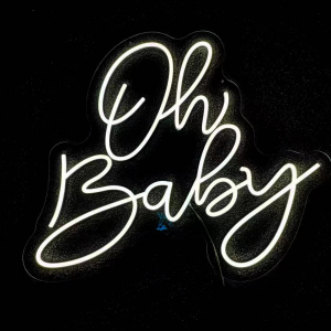 Neon Sign Oh Baby (65cm*55cm White)