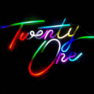 Multi Color Neon Sign Twenty One  (70cm*42.4cm)