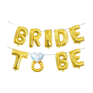 Clearance! Foil Letter Balloon Bride to Be Gold