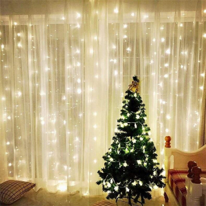 LED  Curtain String Lights Fairy Light Bright  White ( Required Conversion Plug) 300 lights