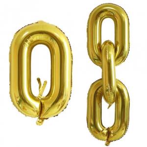 16 Inch Chain Foil Balloon Single Chain Gold (1 Piece)