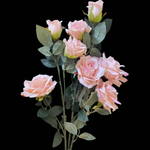 Artificial Flower Rose Bunch Pink (8 Roses)