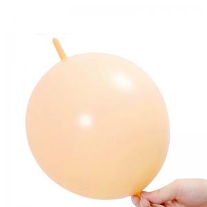 10 Inch Link Tail Latex Balloons Peach (10PCS)