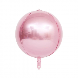 18 Inch 4D Round Sphere Shape Foil Balloon Pink (1PCS)