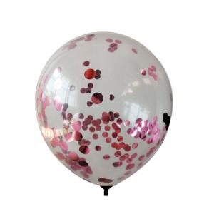 12 Inch Standard Confetti Balloon Baby Pink (1PCS)