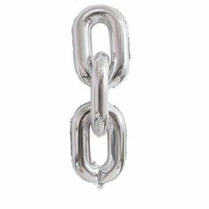 16 Inch Chain Foil Balloon Single Chain Sliver (1 Piece)