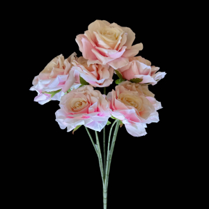 Artificial Flower Rose Bunch Baby Pink (7PCS)