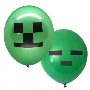 12 Inch Printed Balloon Minecraft Green (1PCS)