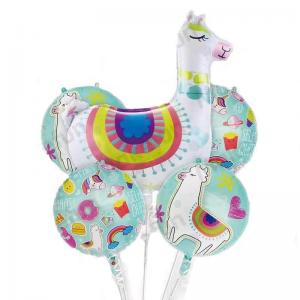 Foil Balloon Set Llamas (5PCS)