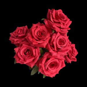 Artificial Flower Rose Bunch Red (9 Roses)