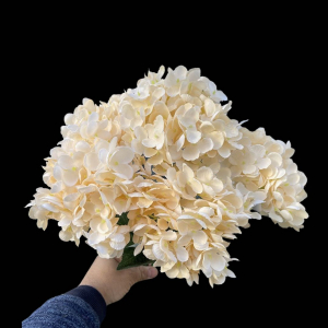 Artificial Flower Big Hydrangea Champange Bunch